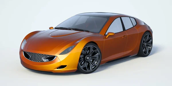 Rendering Una Concept Car Generica Senza Marchio — Foto Stock