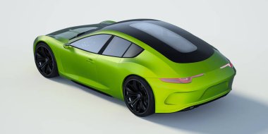 Markasız, jenerik konsept bir arabanın 3 boyutlu çizimi