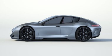 Markasız, jenerik konsept bir arabanın 3 boyutlu çizimi