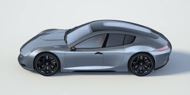 Markasız, jenerik konsept bir arabanın 3 boyutlu çizimi