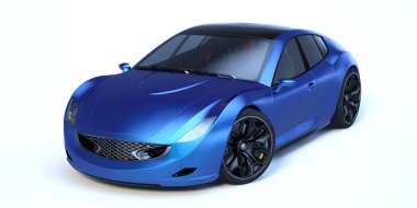 Markasız, jenerik konsept bir arabanın 3 boyutlu çizimi