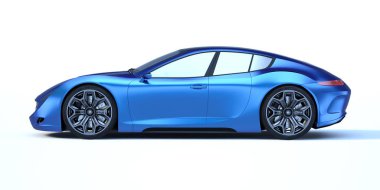 Markasız, jenerik konsept bir arabanın 3 boyutlu çizimi