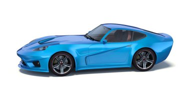 Markasız, jenerik konsept bir arabanın 3 boyutlu çizimi