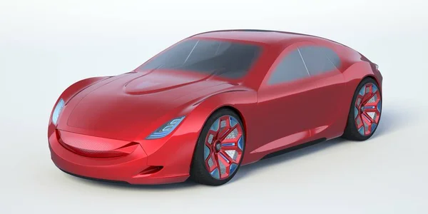 Rendering Una Concept Car Generica Senza Marchio — Foto Stock