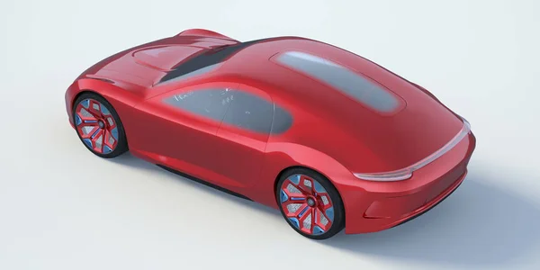 ブランドのない一般的な概念車の3Dレンダリング — ストック写真