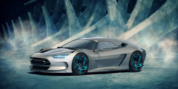 Rendu Concept Car Générique Sans Marque — Photo