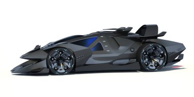 Markasız, jenerik konsept bir arabanın 3 boyutlu çizimi