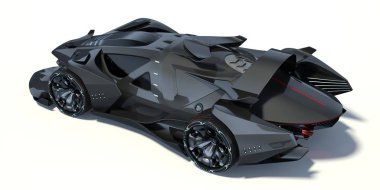 Markasız, jenerik konsept bir arabanın 3 boyutlu çizimi