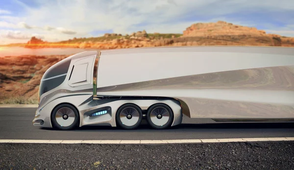 Rendering Concept Truck Generico Senza Marchio — Foto Stock