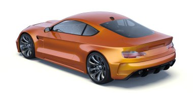 Markasız, jenerik konsept bir arabanın 3 boyutlu çizimi