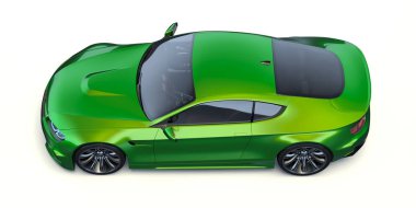 Markasız, jenerik konsept bir arabanın 3 boyutlu çizimi