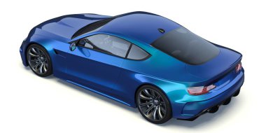 Markasız, jenerik konsept bir arabanın 3 boyutlu çizimi