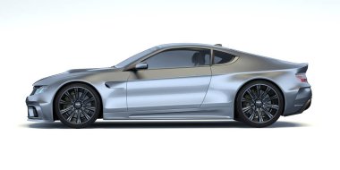 Markasız, jenerik konsept bir arabanın 3 boyutlu çizimi