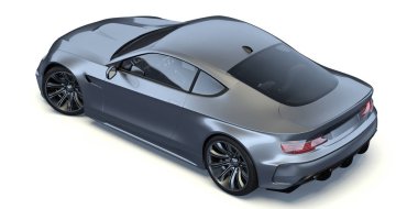 Markasız, jenerik konsept bir arabanın 3 boyutlu çizimi