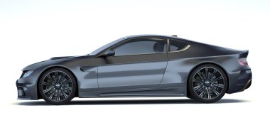 Markasız, jenerik konsept bir arabanın 3 boyutlu çizimi