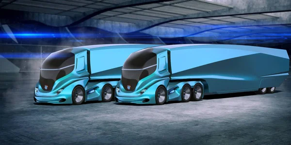 Rendering Concept Truck Generico Senza Marchio — Foto Stock