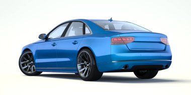 Markasız, jenerik konsept bir arabanın 3 boyutlu çizimi