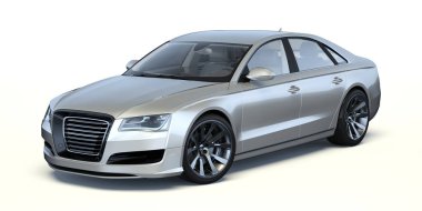 Markasız, jenerik konsept bir arabanın 3 boyutlu çizimi