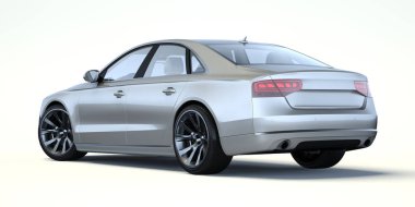 Markasız, jenerik konsept bir arabanın 3 boyutlu çizimi