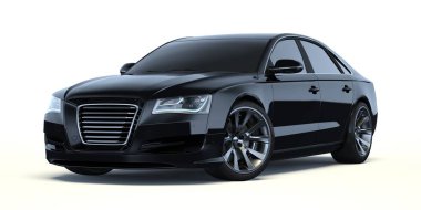 Markasız, jenerik konsept bir arabanın 3 boyutlu çizimi