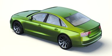 Markasız, jenerik konsept bir arabanın 3 boyutlu çizimi