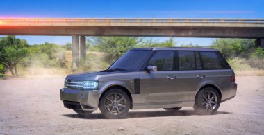 stüdyo ortamında marka-daha az genel kavramı Off-Road araba 3D render