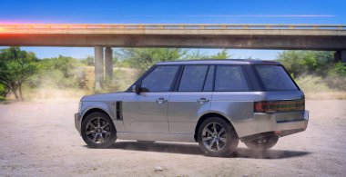 stüdyo ortamında marka-daha az genel kavramı Off-Road araba 3D render