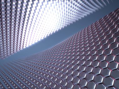 altıgen şekiller ile 3D soyut arka plan 