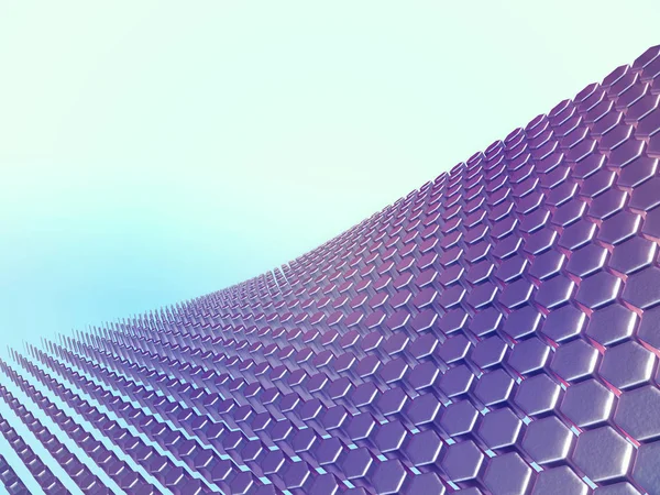 六角形の形状を持つ3D 抽象的な背景 — ストック写真