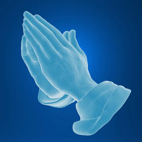 3D祈りの手 イラスト — ストック写真