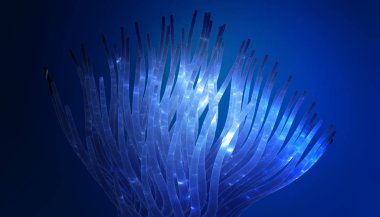 3d gerçeküstü soyut şekil, renkli illüstrasyon