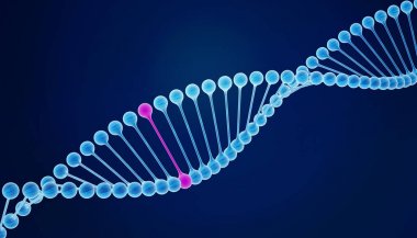 Dna zincirinin renkli 3d illüstrasyon