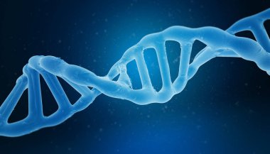 Dna zincirinin renkli 3d illüstrasyon