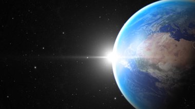 Uzay gezegeni Dünya. Nasa tarafından döşenmiş görüntü unsurları