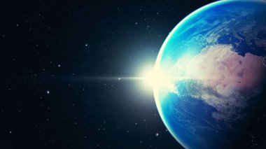 Uzay gezegeni Dünya. Nasa tarafından döşenmiş görüntü unsurları