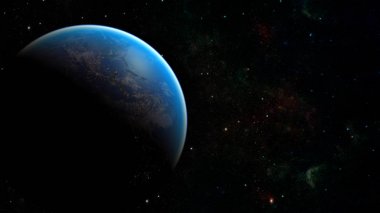 Uzay gezegeni Dünya. Nasa tarafından döşenmiş görüntü unsurları