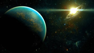 Uzay gezegeni Dünya. Nasa tarafından döşenmiş görüntü unsurları