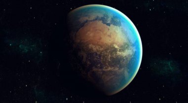 Uzay gezegeni Dünya. Nasa tarafından döşenmiş görüntü unsurları