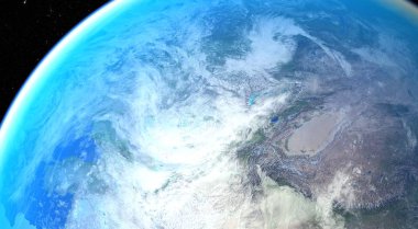 Uzay gezegeni Dünya. Nasa tarafından döşenmiş görüntü unsurları