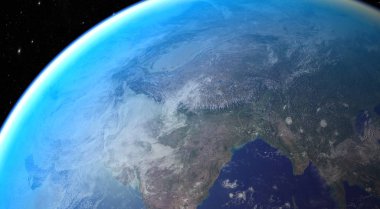 Uzay gezegeni Dünya. Nasa tarafından döşenmiş görüntü unsurları