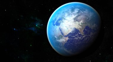 Uzay gezegeni Dünya. Nasa tarafından döşenmiş görüntü unsurları