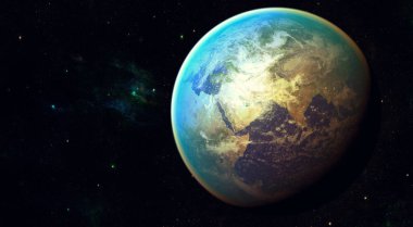 Uzay gezegeni Dünya. Nasa tarafından döşenmiş görüntü unsurları