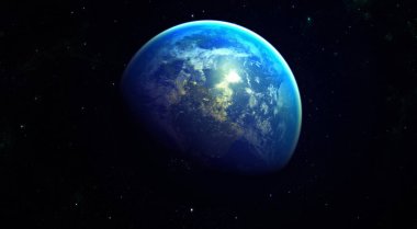 Uzay gezegeni Dünya. Nasa tarafından döşenmiş görüntü unsurları