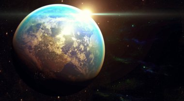 Uzay gezegeni Dünya. Nasa tarafından döşenmiş görüntü unsurları