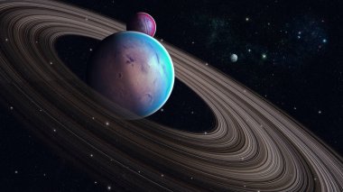 Uzay gezegenleri. Nasa tarafından döşenmiş bu görüntünün elemanları