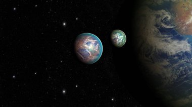 Uzay gezegenleri. Nasa tarafından döşenmiş bu görüntünün elemanları