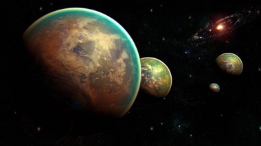 Uzay gezegenleri. Nasa tarafından döşenmiş bu görüntünün elemanları