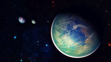 Uzay gezegenleri. Nasa tarafından döşenmiş bu görüntünün elemanları