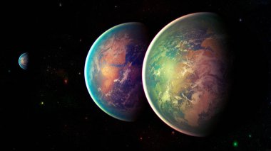 Uzay gezegenleri. Nasa tarafından döşenmiş bu görüntünün elemanları