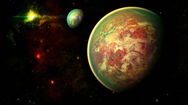 Uzay gezegenleri. Nasa tarafından döşenmiş bu görüntünün elemanları